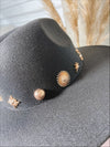 AMALFI Black Flat Rim Fedora