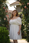 LYDIA White Fit and Flare Dress