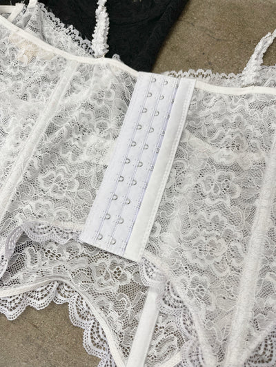 VIVI Pink Demi Cup Lace Bustier