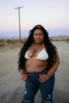 CRYSTAL Black Rhinestone Bra