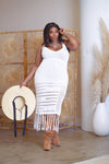 CATALINA White Crochet Dress