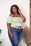EVA Mint Milk Maid Top