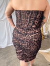 ELIZA Leopard Print Corset Dress