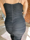 JADE Black Bodycon Ruched Dress