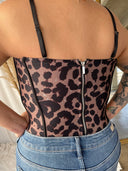 KALI Merlot Sheer Mesh Corset