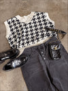 LANE Houndstooth Vest