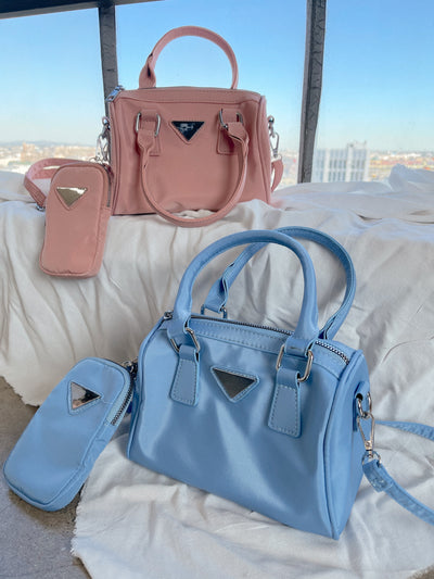 ROBYN Baby Blue Mini Bowling Bag